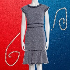 Rebecca Taylor Textured Gray Midi Dress